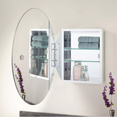 New Taussig Surface Mount Oval Medicine Cabinet with Mirror by Signature Hardware